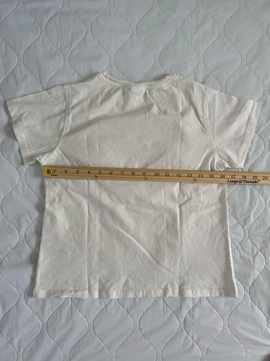 Zara Kids Yellow & White Short Sleeve Tees with Cream Heart Applique - Picture 7 of 11